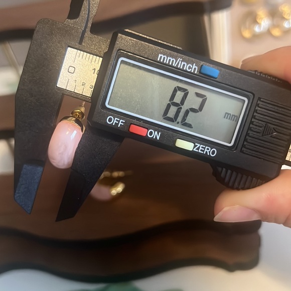 Vintage Pink Enamel Drop Earrings - Picture 6 of 7